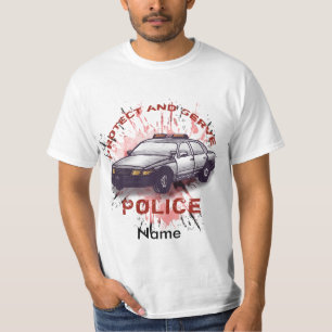 Camiseta protectora de un auto policial