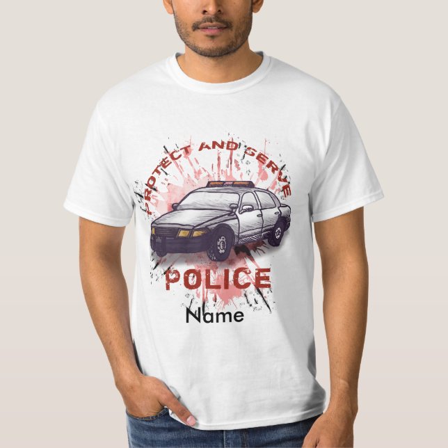 Camiseta protectora de un auto policial (Anverso)