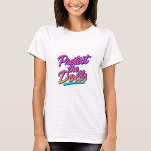 Camiseta Protege a las Muñecas Arte Retro Neón