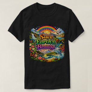 Camiseta Protege la Belleza de la Tierra Protección de la N