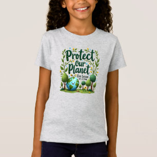 Camiseta Protege nuestro planeta – Impresión de aula ecológ