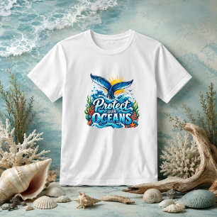 Camiseta Protege nuestros océanos cita de la naturaleza