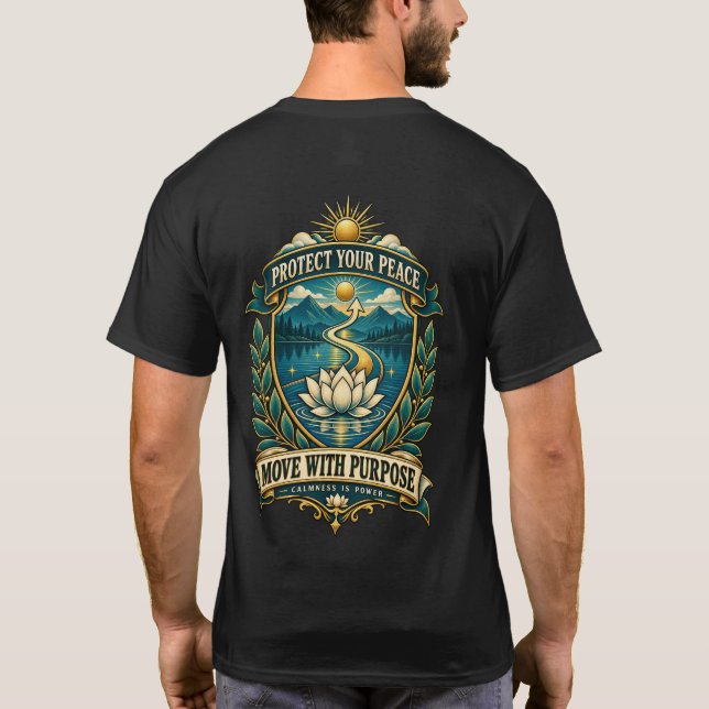 Camiseta Protege Tu Paz Muévete Con Propósito (Reverso)
