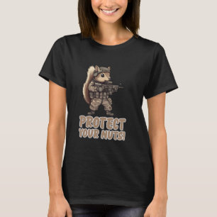 Camiseta Protege tus nueces Ninja Squirrel Samurai