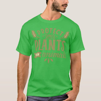 Camiseta protege tus plantas de animales retro