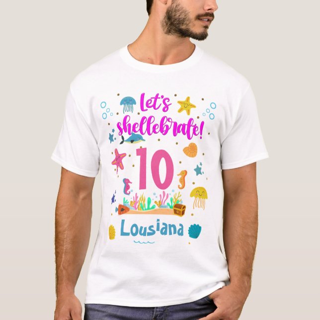 Camiseta Protegemos el océano marino bajo el mar Cumpleaños (Anverso)