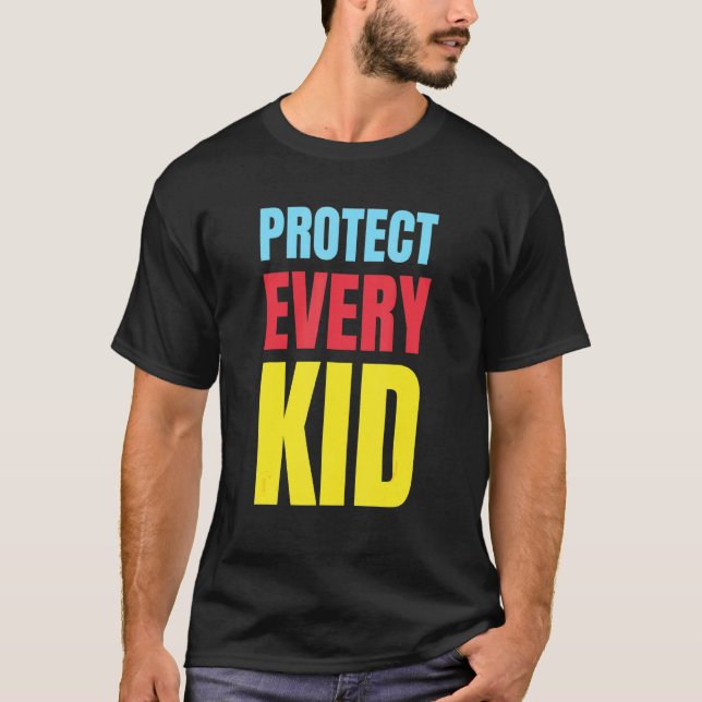 Camiseta Proteger a cada niño Mente de Seguridad Física Cor (Anverso)