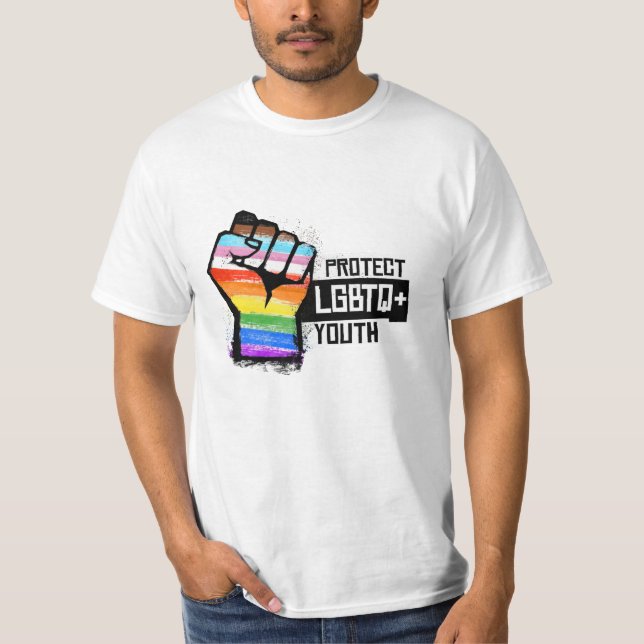 Camiseta Proteger a la juventud LGBTQ (Anverso)
