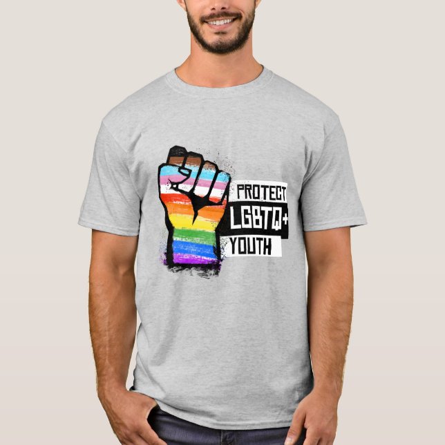 Camiseta Proteger a la juventud LGBTQ (Anverso)