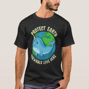 Camiseta Proteger a las mujeres Chicas de regalo de Narwhal