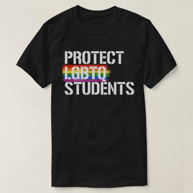 Camiseta Proteger a los estudiantes LGBTQ (Diseño del anverso)