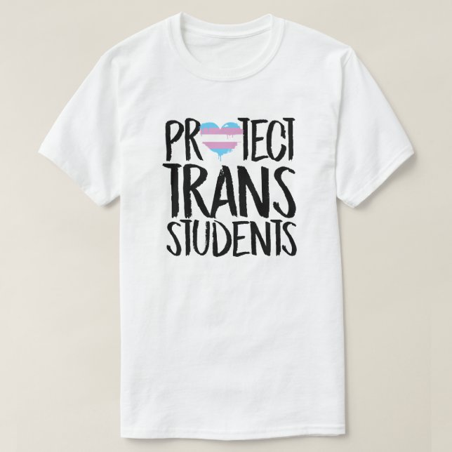 Camiseta Proteger a los estudiantes trans (Diseño del anverso)