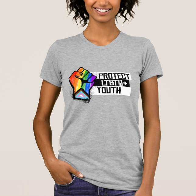 Camiseta Proteger a los jóvenes LGBTQ (Anverso)