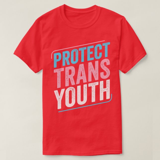 Camiseta Proteger a los jóvenes transexuales del orgullo tr (Diseño del anverso)