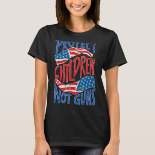Camiseta Proteger a los niños no armas contra el juego de a