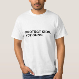 Camiseta Proteger a los niños No armas de fuego Texto negro