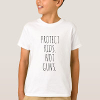 Proteger a los niños No armas tipografía manuscrit