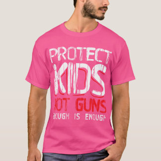 Camiseta Proteger a los niños, no las armas, usar el Naranj