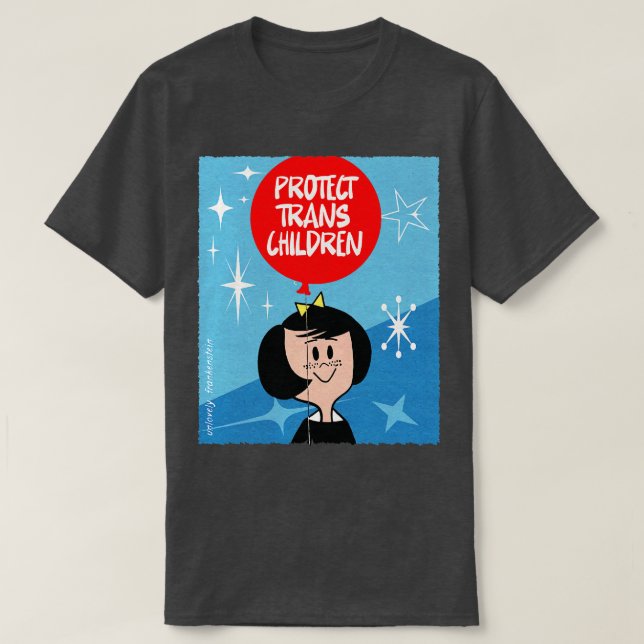 Camiseta Proteger a los niños trans (Diseño del anverso)