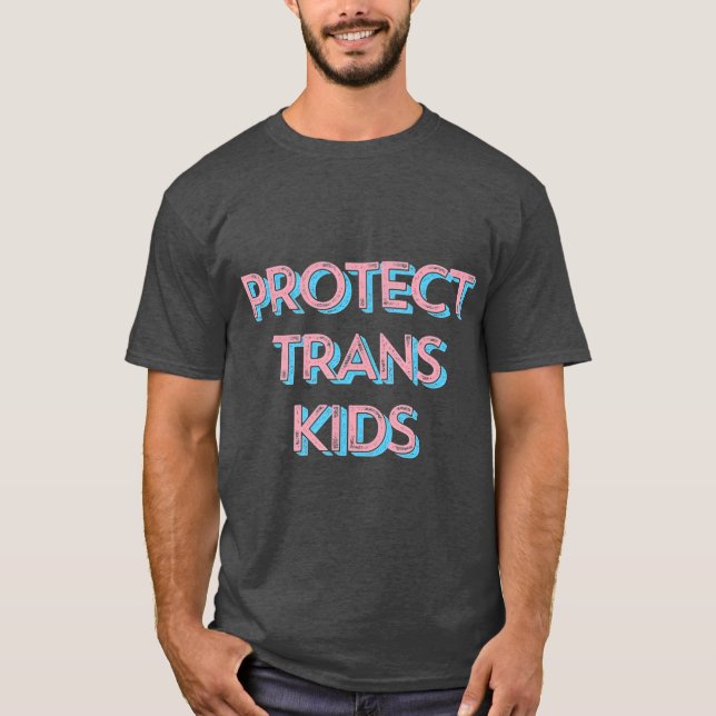 Camiseta Proteger A Los Niños Trans Para Transgénero Orgull (Anverso)