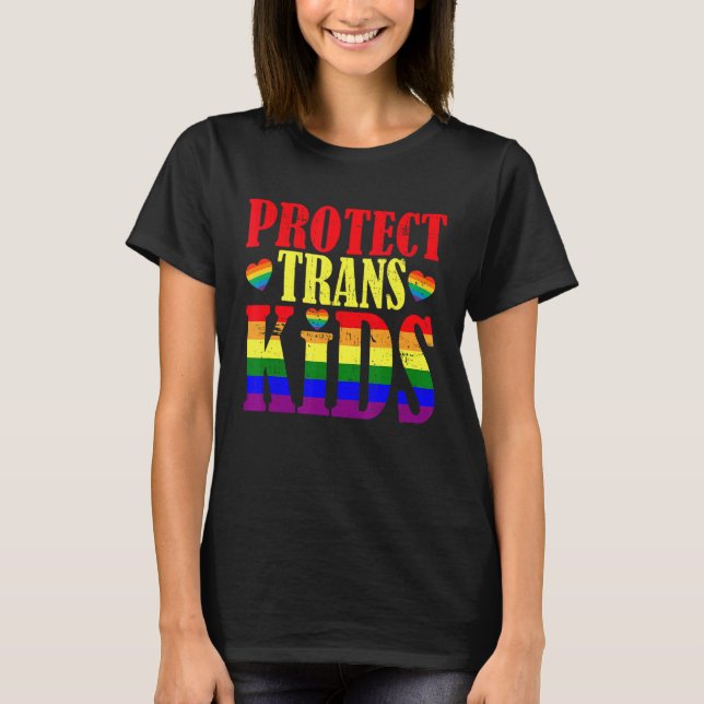 Camiseta Proteger A Los Niños Trans Trans Proud Lgbt Set Lg (Anverso)