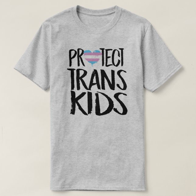 Camiseta Proteger a los niños transexuales (Diseño del anverso)