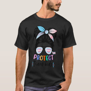Camiseta Proteger a los niños transexuales desordenados Bun