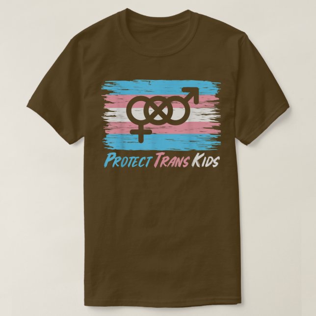 Camiseta Proteger a los niños transgénero Apoya la igualdad (Diseño del anverso)