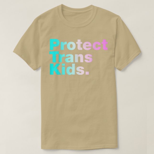 Camiseta Proteger a los niños transgénero Bandera LGBT mes (Diseño del anverso)