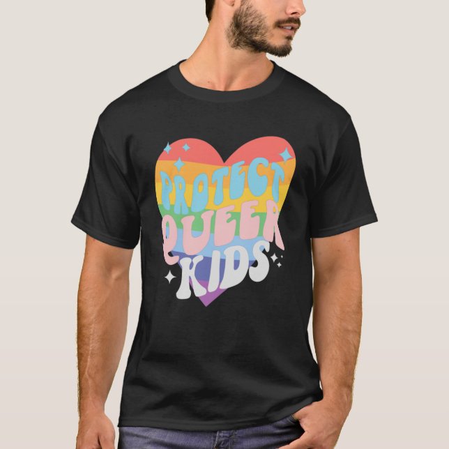 Camiseta Proteger a los niños transgénero homosexuales colo (Anverso)