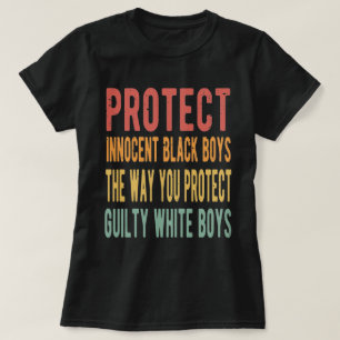 Camiseta Proteger a niños negros inocentes de la forma en 