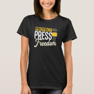 Camiseta Proteger a periodista de derechos de libertad de p
