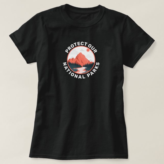 Camiseta Proteger el apoyo a nuestros parques nacionales (Diseño del anverso)