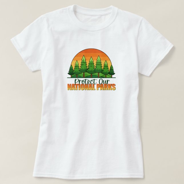 Camiseta Proteger el apoyo a nuestros parques nacionales (Diseño del anverso)