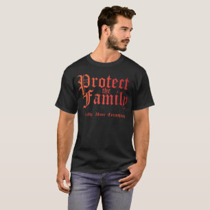 Camiseta Proteger el logotipo de la familia naranja