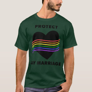 Camiseta Proteger el matrimonio gay LGBT Rainbow Ally Equal