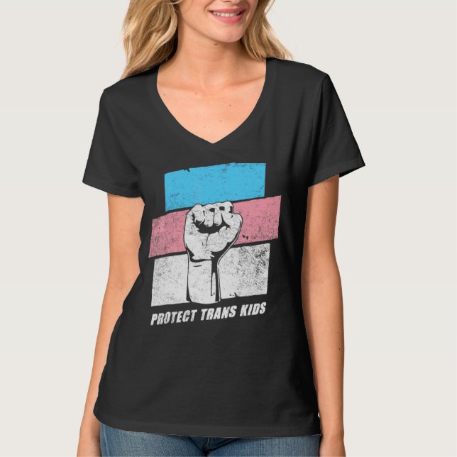 Camiseta Proteger el mes del orgullo transgénero de los niñ (Anverso)