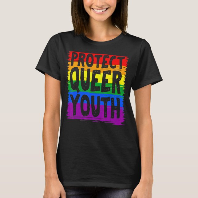 Camiseta Proteger el orgullo transgénero gay LGBT LGBT gay (Anverso)