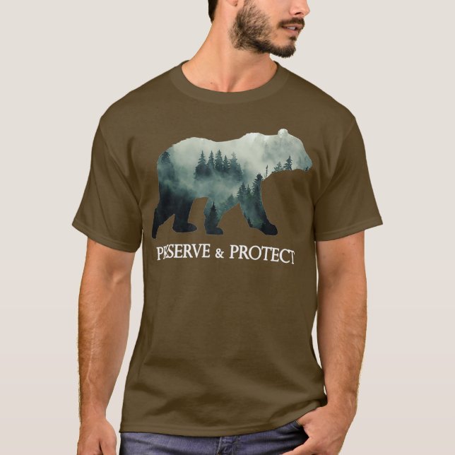 Camiseta Proteger el oso Preservar el regalo del cambio cli (Anverso)
