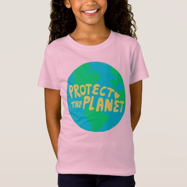 Camiseta PROTEGER EL PLANETA GUARDAR Eco Green (Anverso)