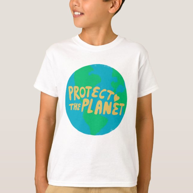 Camiseta PROTEGER EL PLANETA GUARDAR Eco Green (Anverso)