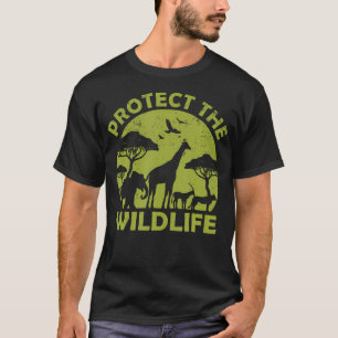 Camiseta Proteger el Rescate de Vida Silvestre Cambio Climá