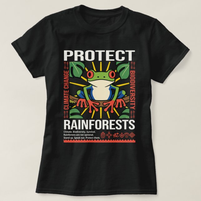 Camiseta Proteger la conciencia ambiental de los bosques ll (Diseño del anverso)