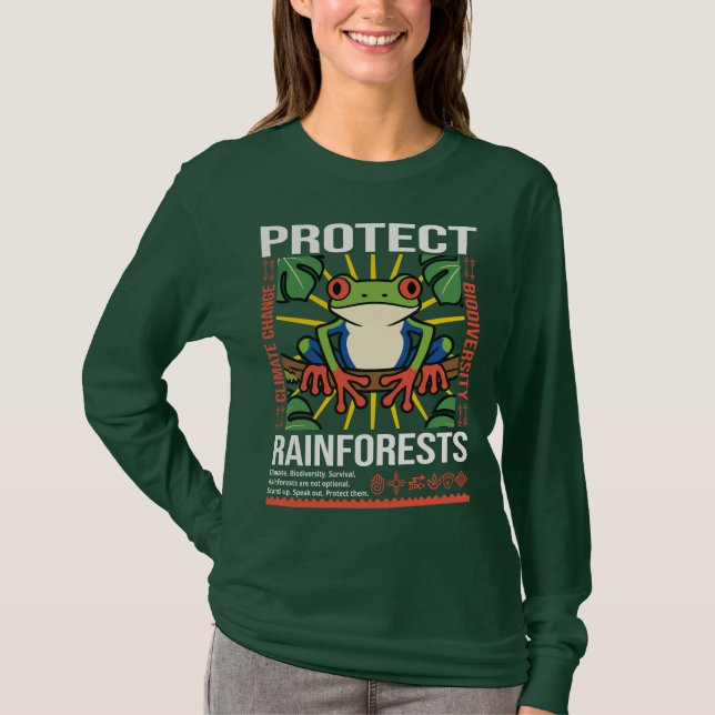 Camiseta Proteger la conciencia ambiental de los bosques ll (Anverso)