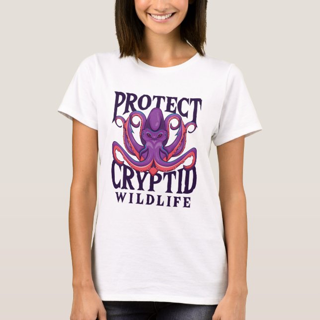 Camiseta Proteger la criptozoología de la vida silvestre cr (Anverso)