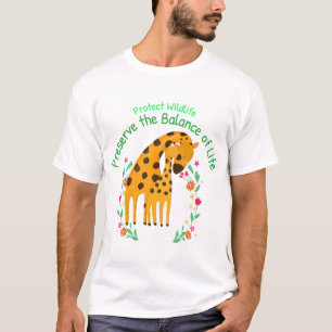 Camiseta proteger la vida silvestre preservar el equilibrio