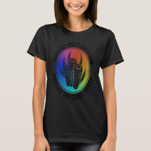 Camiseta Proteger los arrecifes de coral Estudio de la Bibl