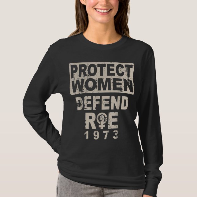 Camiseta Proteger los derechos de las mujeres de Roe 1973 P (Anverso)