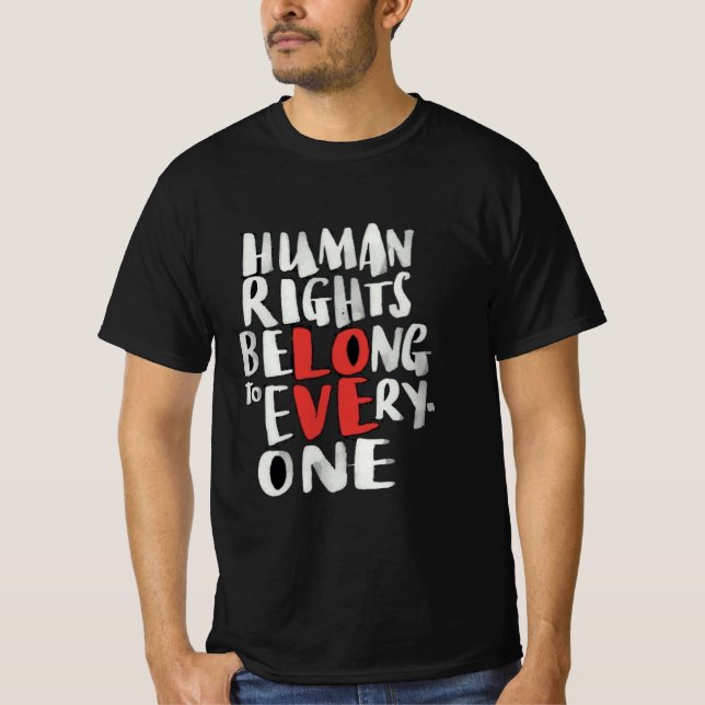 Camiseta Proteger los derechos humanos en todo el mundo (Anverso)
