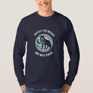 Camiseta Proteger los lobos y los espacios salvajes - Manga